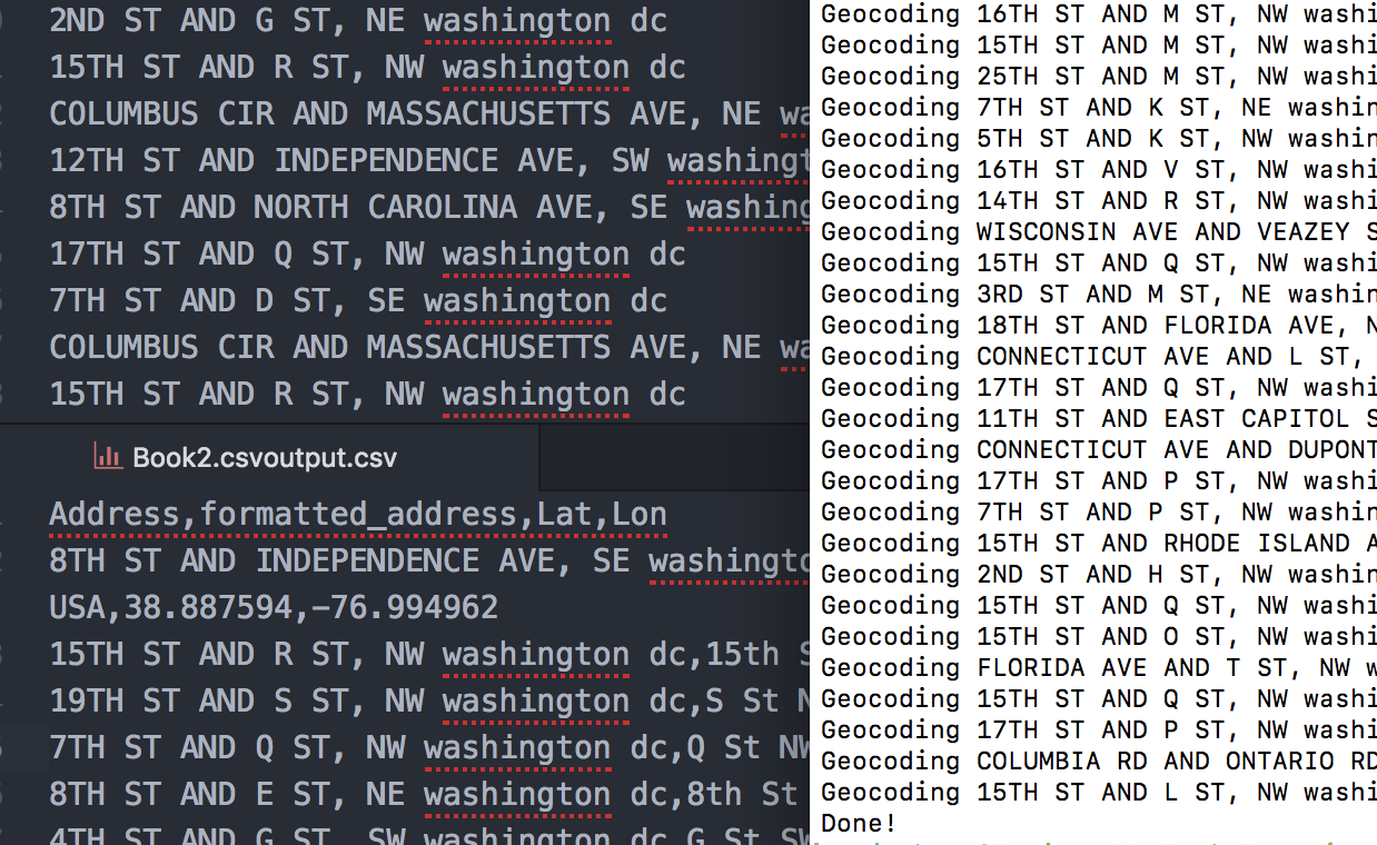 image of geocsv the program